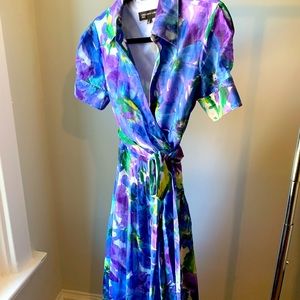 Silk floral dress - classic vintage inspired